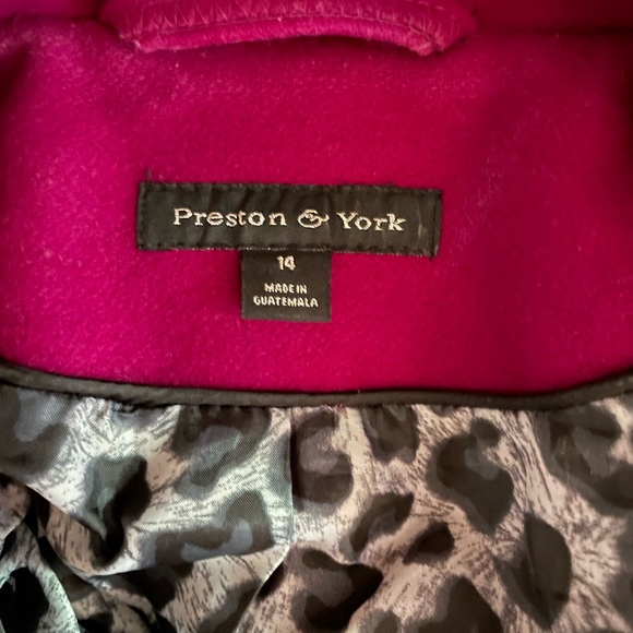 Preston & York magenta coat jacket sz 14 - Picture 4 of 4